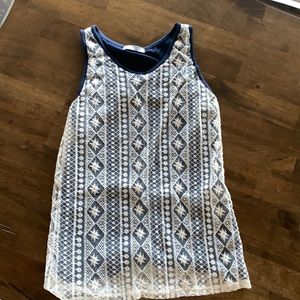Loveappella Tank with White Lace